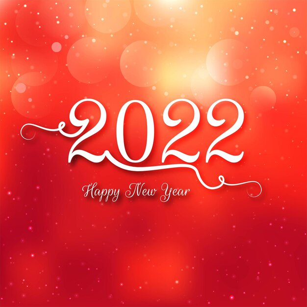 Beautiful 2022 new year card celebration background