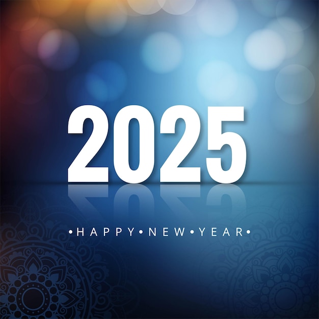 Free Vector beautiful 2025 new year card design