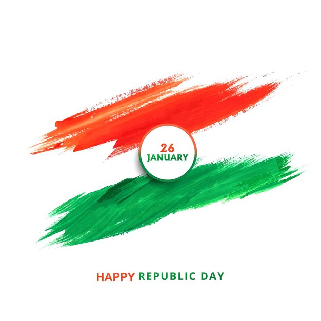 Beautiful 26 january indian flag theme republic day design