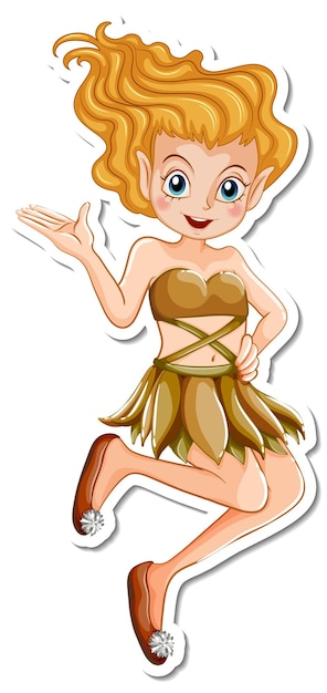 Free Vector beautiful angel cartoon character sticker