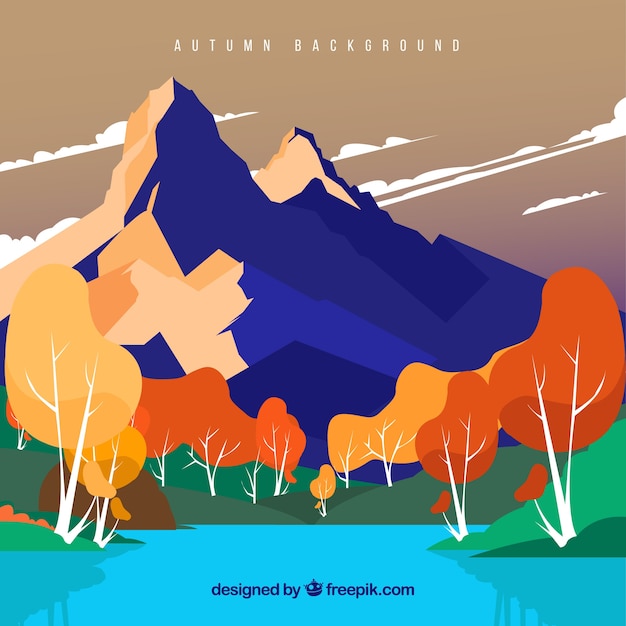 Free Vector beautiful autumn background