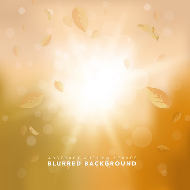 Free Vector beautiful autumn blurred background