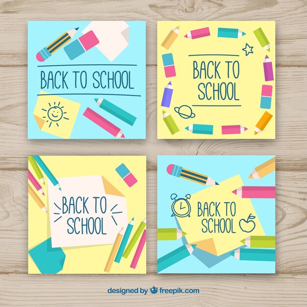 Beautiful back to school card collection