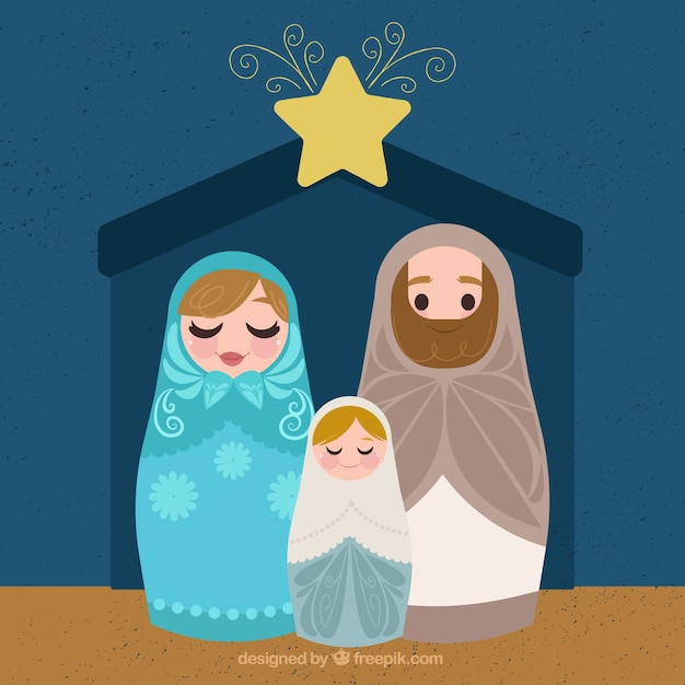 Beautiful background of nativity scene with star