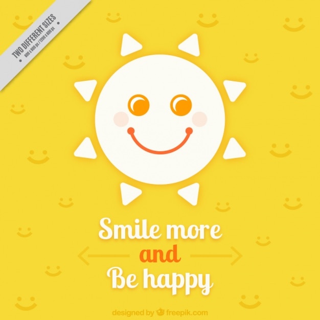 Free Vector beautiful background with fantastic phrase and smiling sun