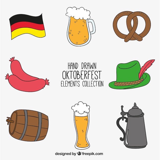 Beautiful badges for oktoberfest