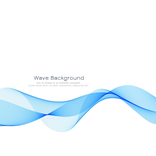 Beautiful blue wave background design