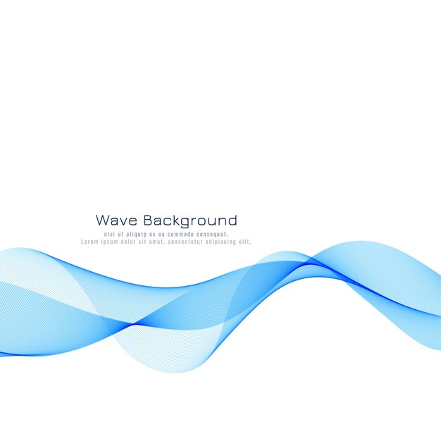 Beautiful blue wave background design