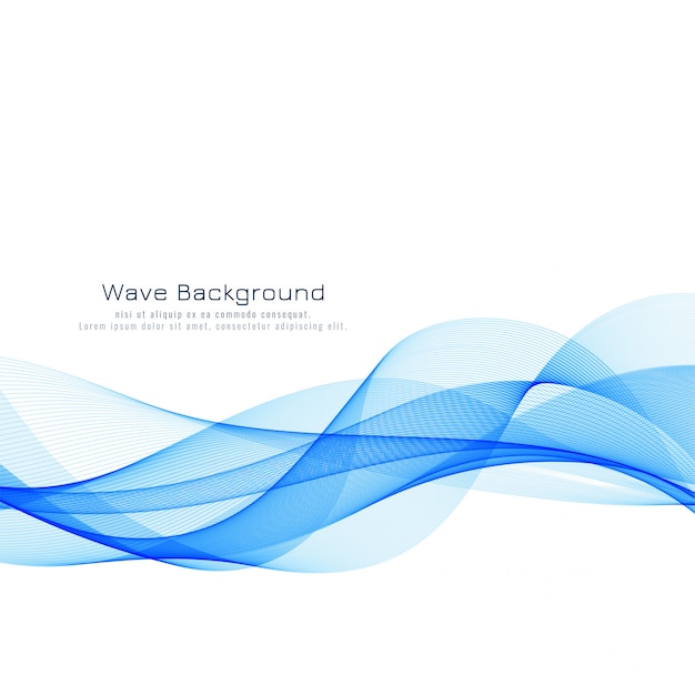 Beautiful blue wave background 