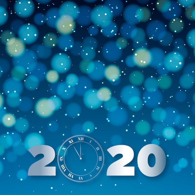 Free Vector beautiful blurred new year 2020