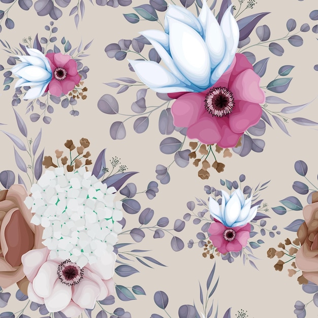 beautiful bohemian seamless pattern floral