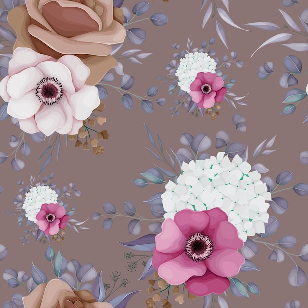 beautiful bohemian seamless pattern floral