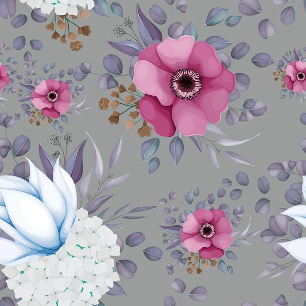 beautiful bohemian seamless pattern floral