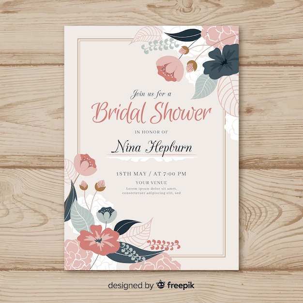 Beautiful bridal shower template