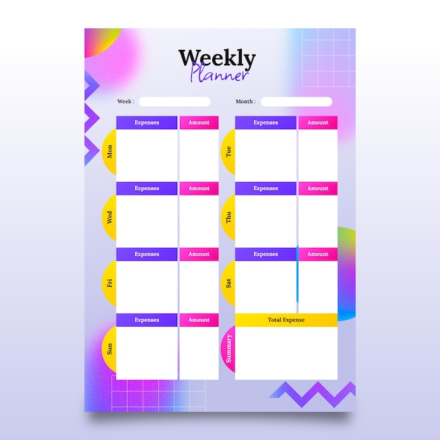 Beautiful budget planner template