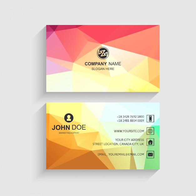 Beautiful business card template presentation vector