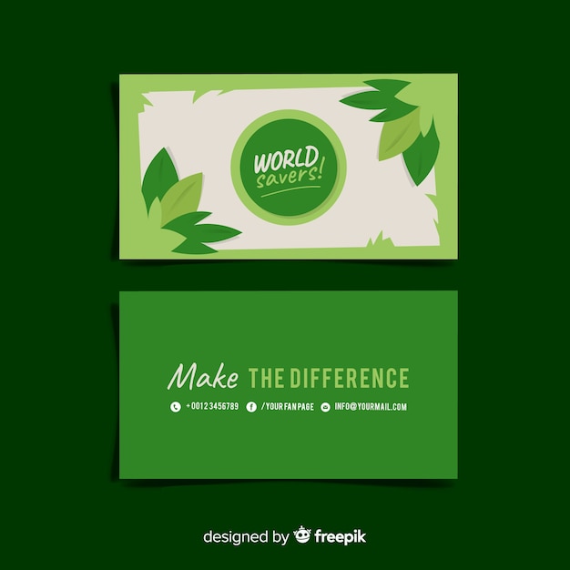 Beautiful business card with nature or eco design