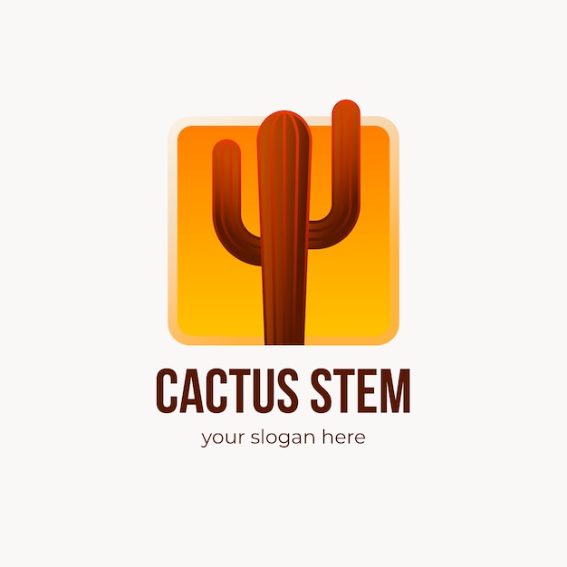 Beautiful cactus logo template