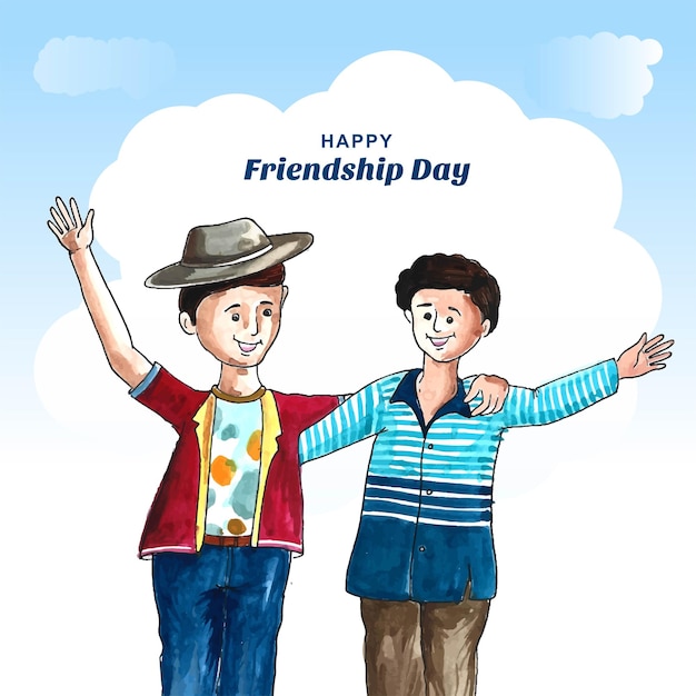 Beautiful card for friendship day background