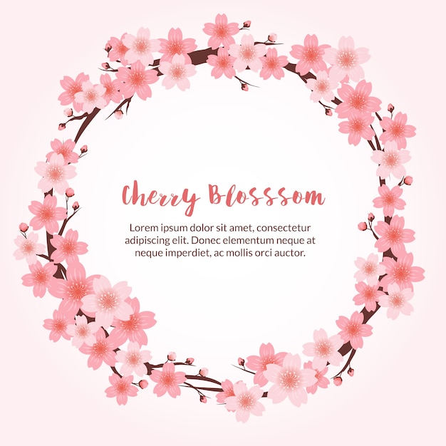 Free vector beautiful cherry blossom background