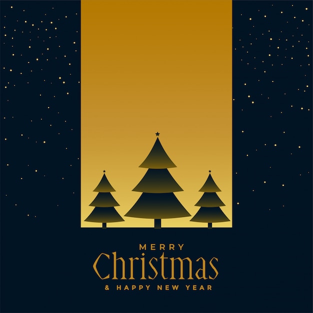 Free Vector beautiful chrismtas tree night scene background