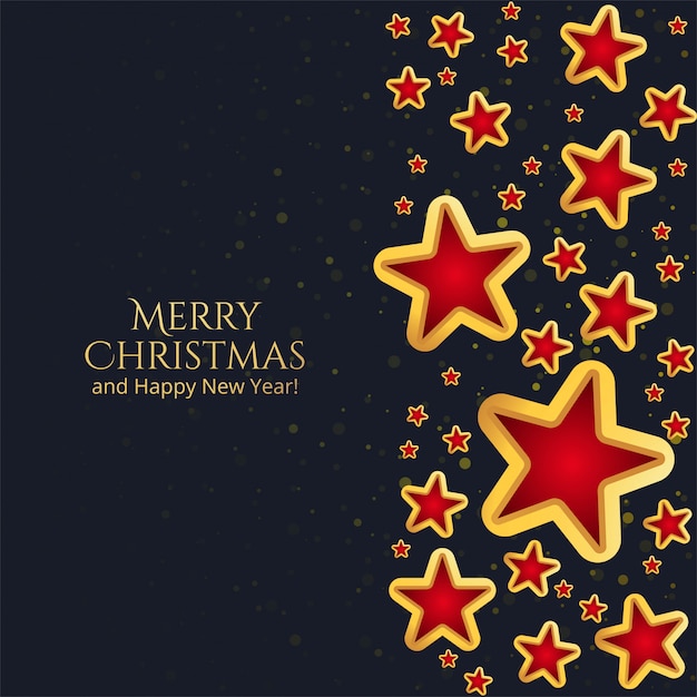 Beautiful christmas card background with shiny stars 