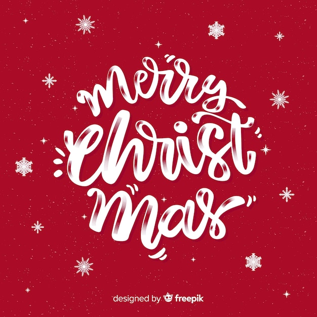 Beautiful christmas concept with lettering