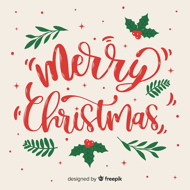 Beautiful christmas concept with lettering