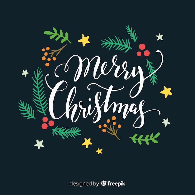 Beautiful christmas lettering background