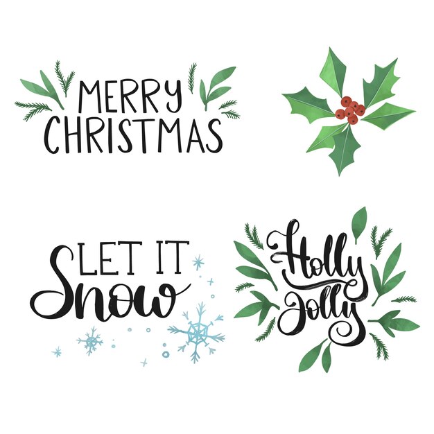 Beautiful christmas lettering