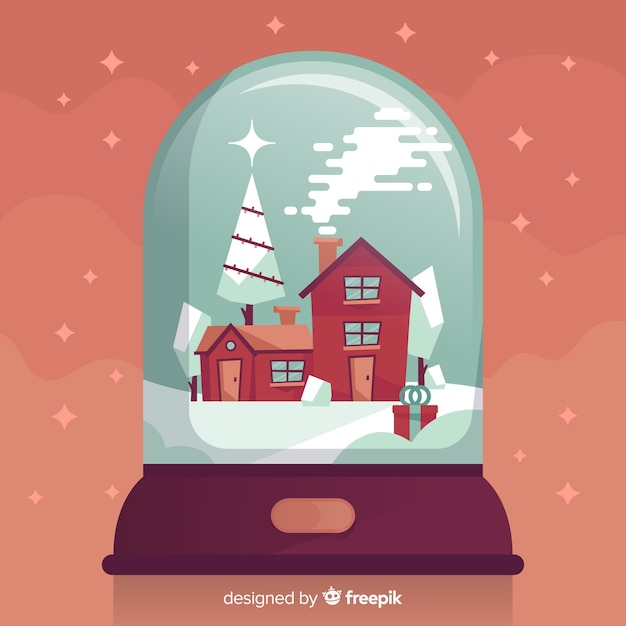 Beautiful christmas snowball globe