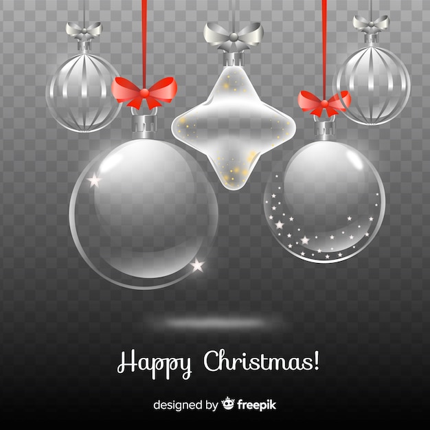 Free vector beautiful christmas in transparent background