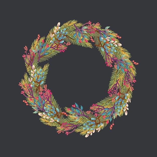 Beautiful christmas wreath