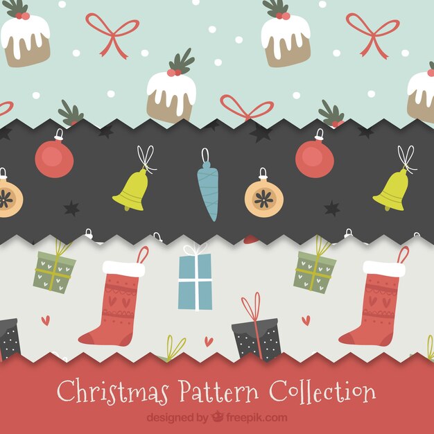 Beautiful collection of three christmas patterns