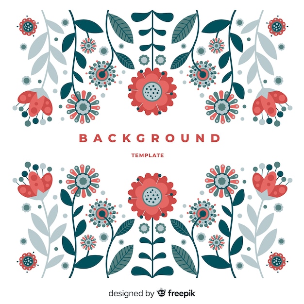 Free Vector beautiful colorful floral background composition