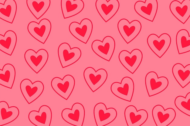 beautiful and cute love heart pattern for valentines card design