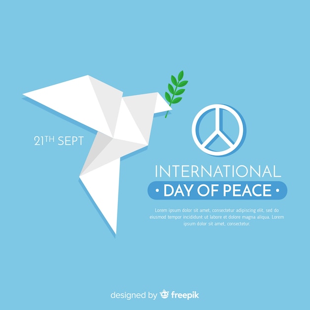 Free Vector beautiful day of peace background 