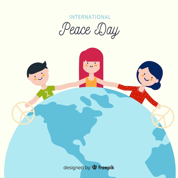 Free vector beautiful day of peace background