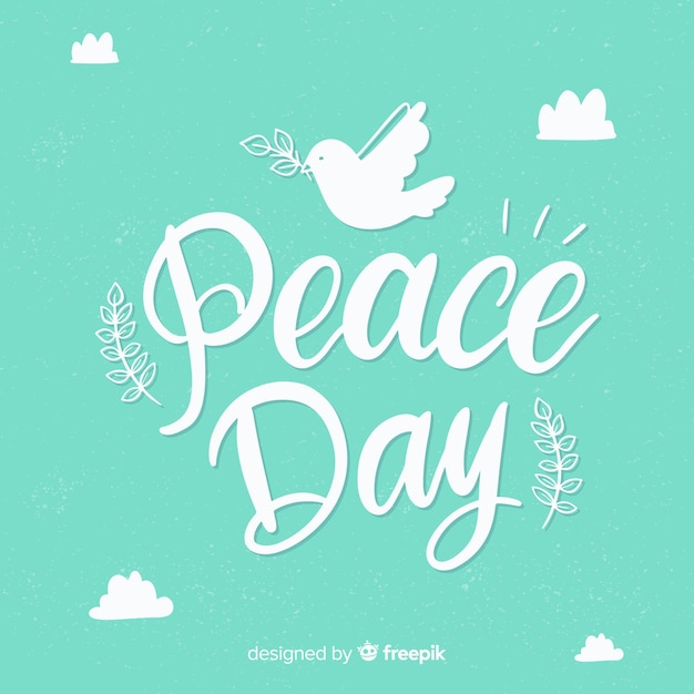 Free Vector beautiful day of peace background 