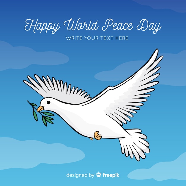 Free Vector beautiful day of peace background 