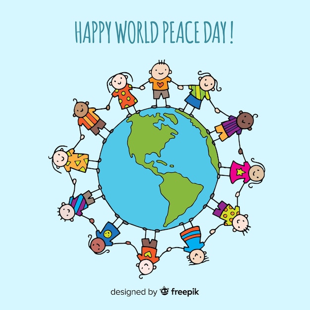 Free Vector beautiful day of peace background 