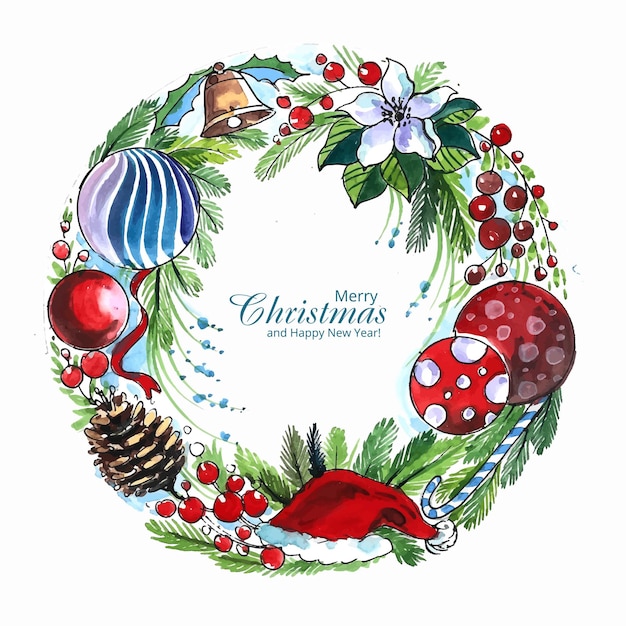 Beautiful decorative christmas holiday card background