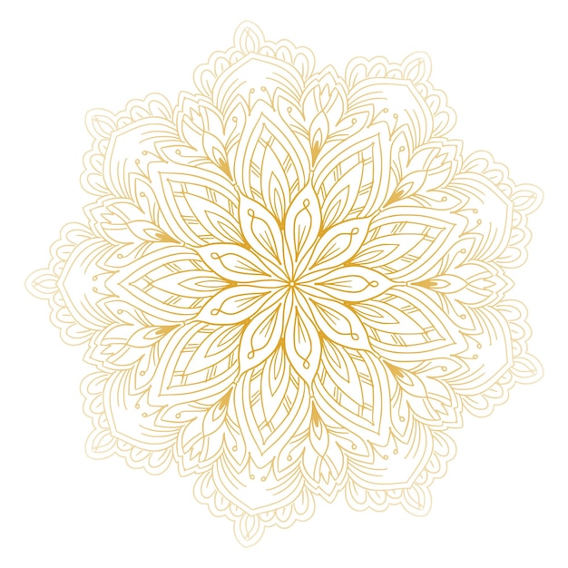 Free Vector beautiful decorative golden mandala design