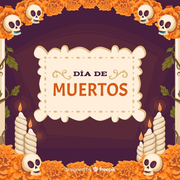 Beautiful dia de muertos background