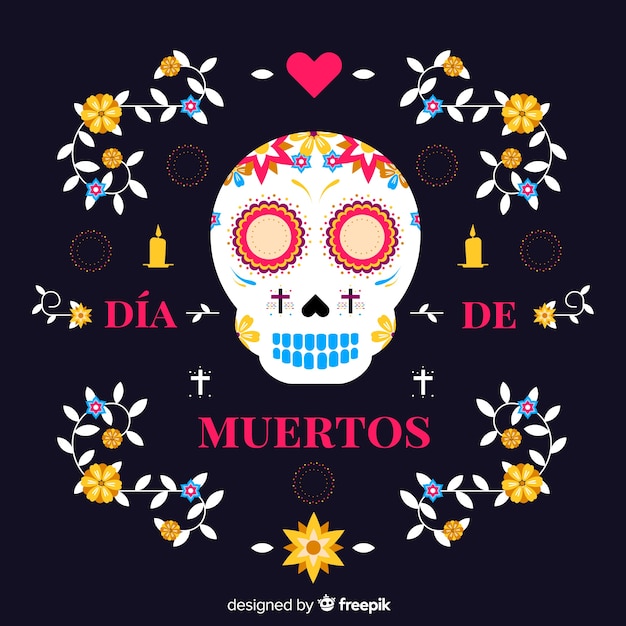 Beautiful dia de muertos background