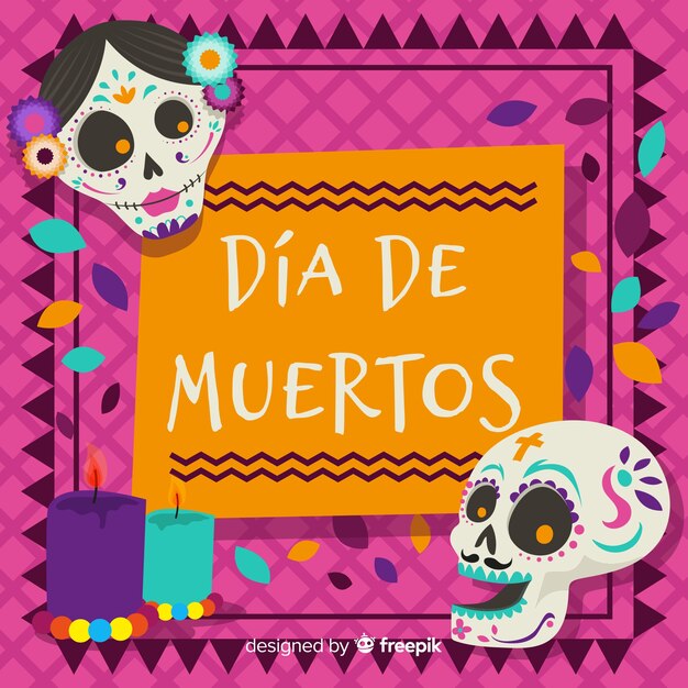 Beautiful dia de muertos background