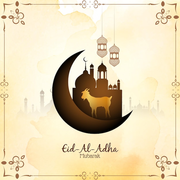 Beautiful Eid Al Adha mubarak cultural festival classic background