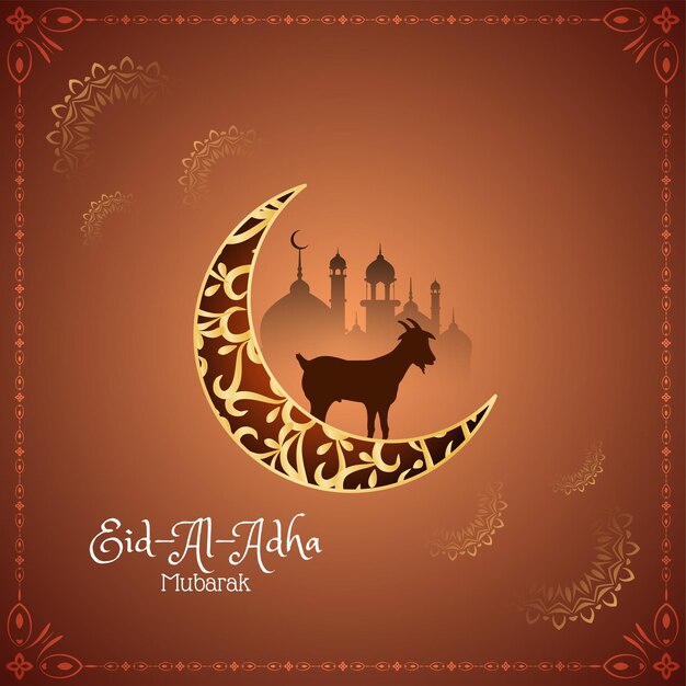 Free Vector beautiful eid-al-adha mubarak greeting card