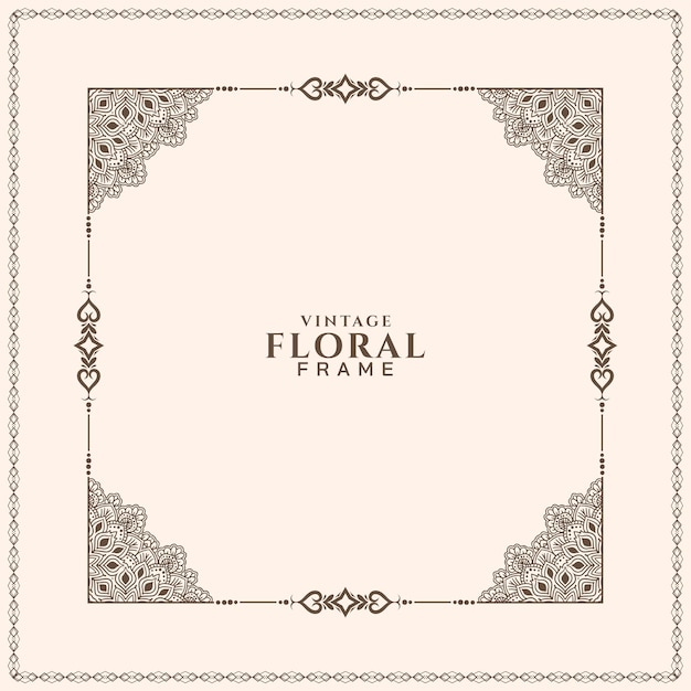 Free vector beautiful elegant floral frame decorative background