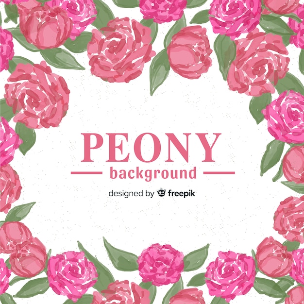 Beautiful and elegant peony flower background